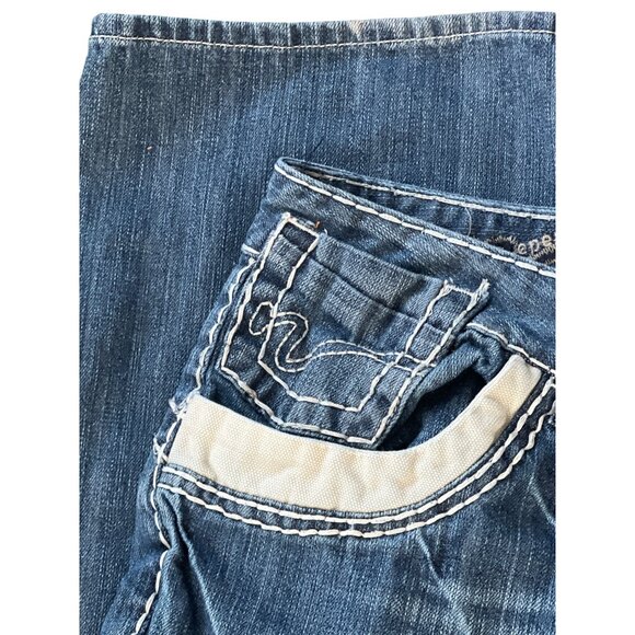 Lab of Denim Repeat Jeans Thick Stitching Button Fly Size 36 x 32 - Picture 2 of 6